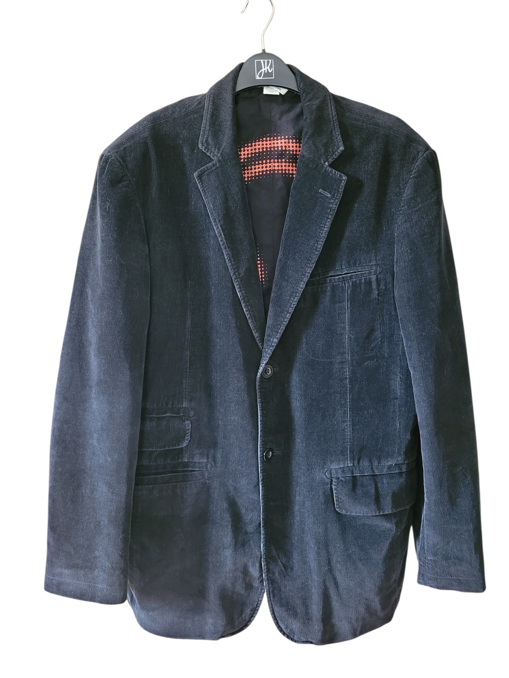DKNY Corduroy Blazer Jacket Black Gorpcore Indie Sleaze Y2K